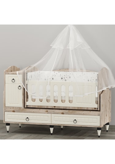 Garaj Home Sude Membran Aytaşı Beşik Yatak Ve Uyku Seti Kombinli Beyaz