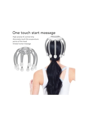 Tongxida Ahtapot Kafa Masajı Akıllı Çoklu Titreşim Gevşeme Uyku Tarama Masaj Cihazı, Çok Renkli Çok Renkli