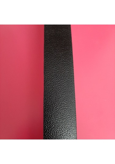 Erkek Kemer Düz Siyah Hakiki Deri Vejetal Dana Derisi 3.5 CM Siyah