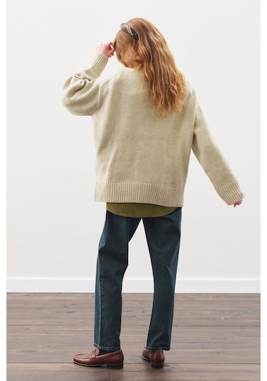 Chunky Oversıze Kazak Bej Bej