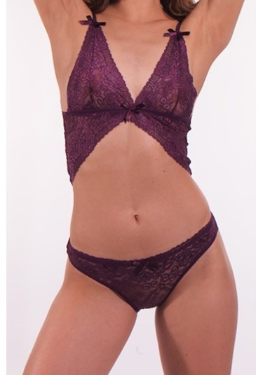 Nipora Kadın Transparan Dantelli Sütyen Takım Bralet Takım 1805