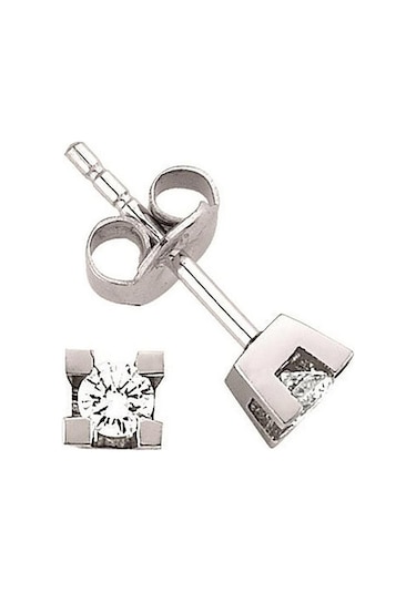 0.09 Karat G-h Vs Pırlanta Pırlanta Tektaş Küpe Pe3311