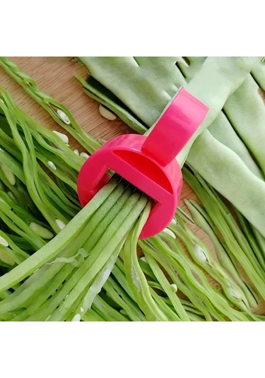 Honeybeeshop Kırmızı Fasulye Dilimleyici Rende Sebze Doğrayıcı Döner Multifonksiyonel Mutfak Aleti Kırmızı