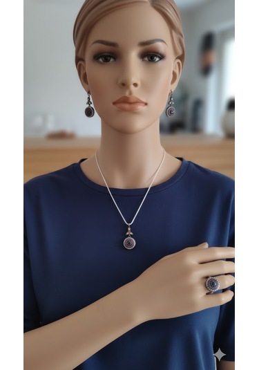 Yakut, Zümrüt Ve Zirkon Set Bronz