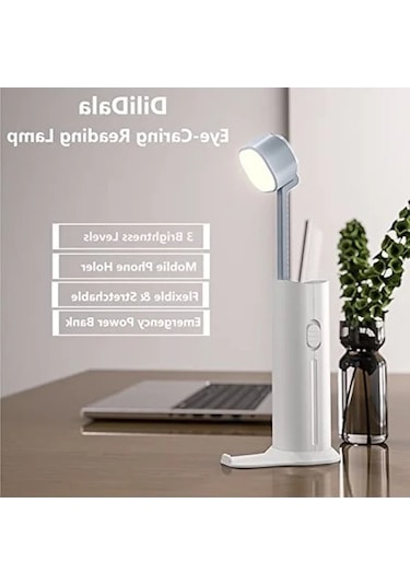 Usb Şarjlı Led Çalışma Lambası, 3 Parlaklık Kademesi İle Kullanım Kolaylığı .
