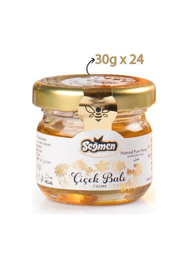Seğmen Süzme Çiçek Balı Kavanoz 30 G 24'lü