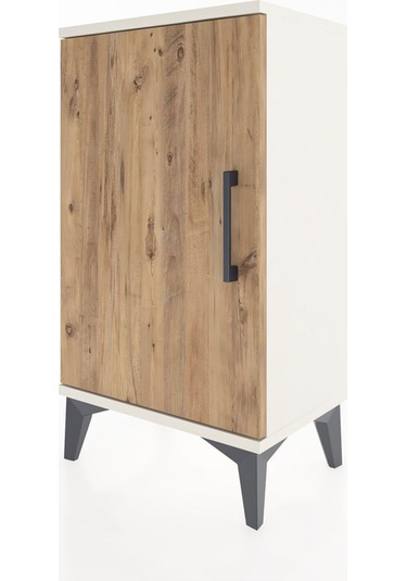 Arges Komodin Tek Raflı Tek Çekmeceli Tek Kapaklı 44x30x80 Aytaşı-çam Aytası