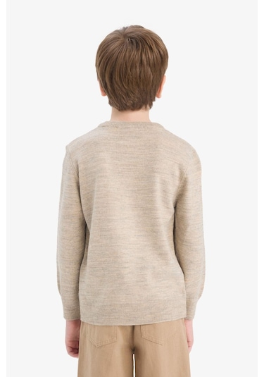 Defacto Erkek Çocuk Bisiklet Yaka Triko Kazak A4992a825wnbg50 Bej