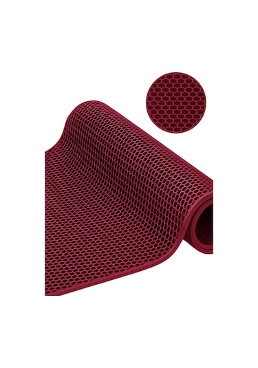 Bal Petek Pvc Paspas Islak Zemin Kaydırmaz Havuz Halısı Lacivert Kırmızı
