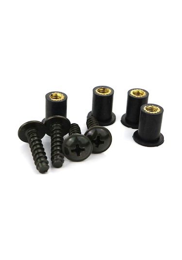 Konesam 194 Adet Motor Güvenlik Konseyi Ve Penceresi Montaj Cıvata Seti, Paslanmaz Çelik, Dayanıklı, 6 Renk Seçeneği - Gümüş