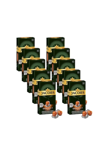 Jacobs Espresso 7 Classico Nespresso Uyumlu Kapsül Kahve 10 x 10'lu