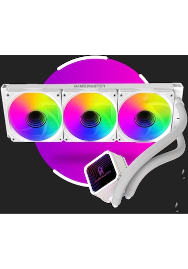 Game Master 3 Fanlı Argb 360MM Watercooler Beyaz Sıvı Soğutma