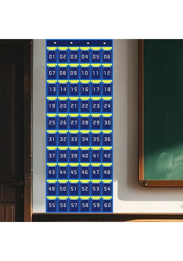 Suntek Sınıf Telefon Tutucu Kılıfı Malzemeleri Saklama 60-ızgara Mavi