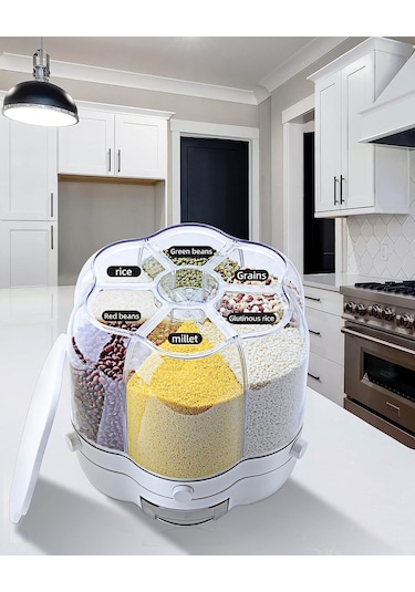 Yaozixa 360 Dönebilen Tahıl Tankı + Temizleme Fırçası