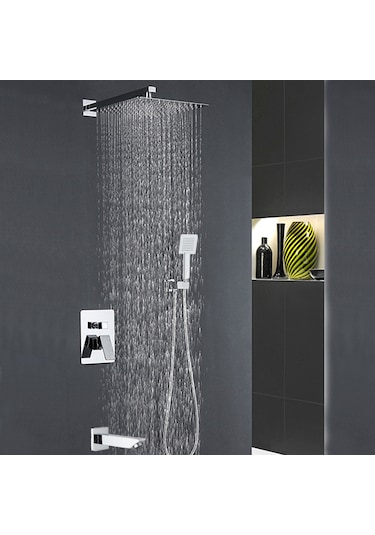 Hms Banyo Bataryası Dahil Ankastre Duş Seti Krom