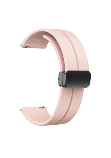 Apsuwa Samsung Galaxy Uyumlu Watch 3 45mm Kordon Kayış D-buckle Mıknatıslı Silikon 22/dbk