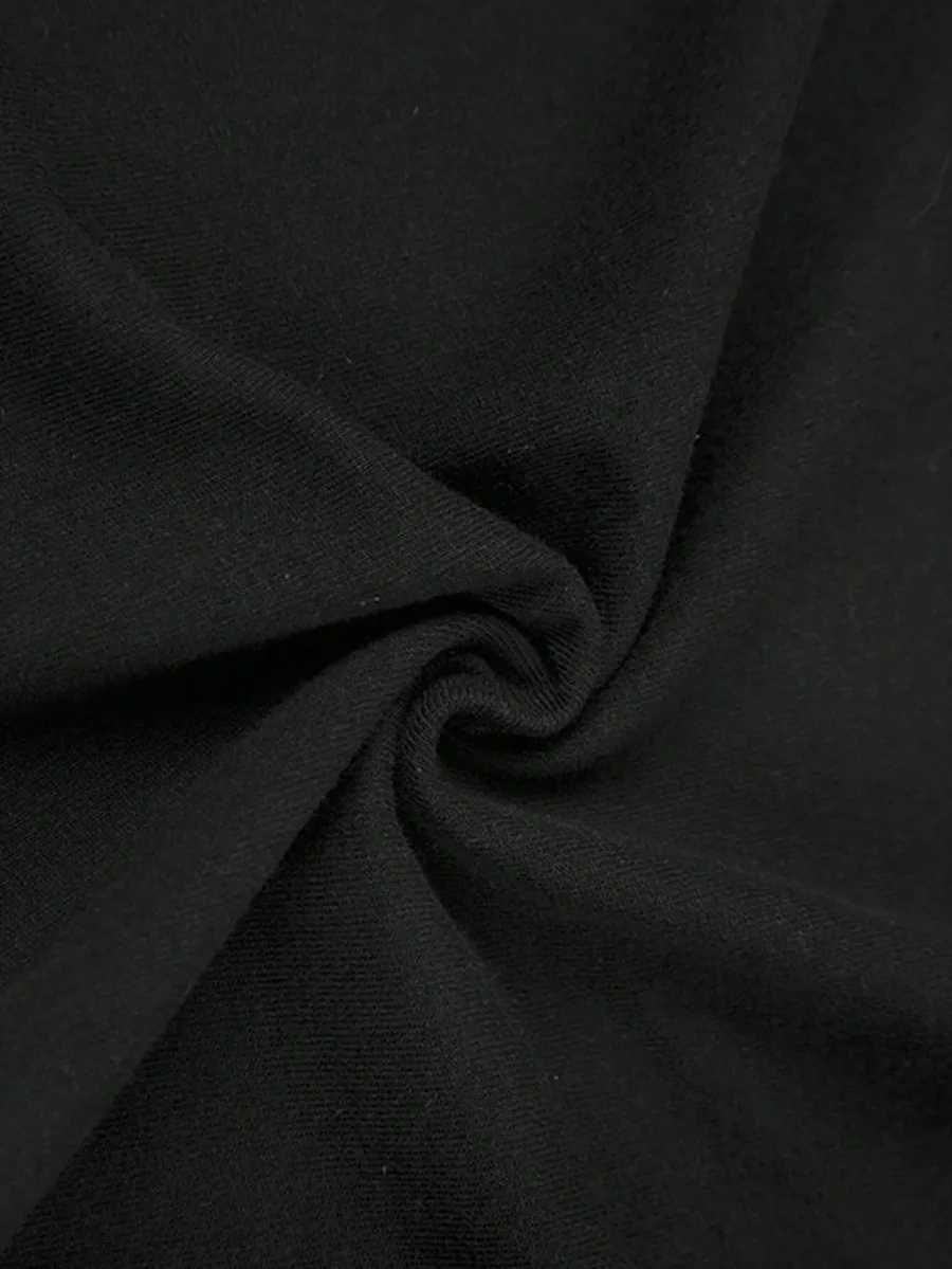 Romaxtex Dağ Baskılı Siyah Oversize Tişört 475250226 Siyah