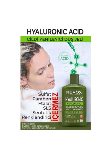 Revox Hyaluronic Acid Cildi Nemlendirici Duş Jeli 400 ML