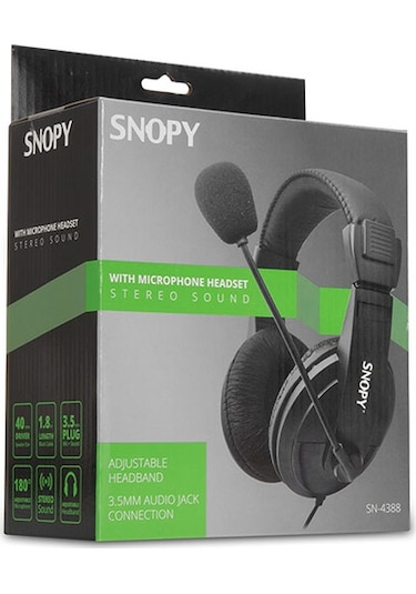 Snopy SN-4388 Mikrofonlu Kulak Üstü Kulaklık