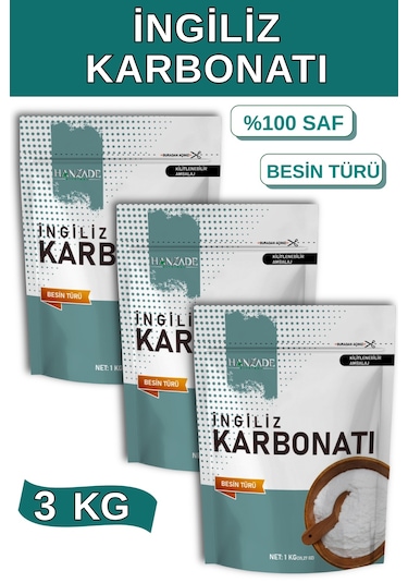 Hanzade Bitkisel İngiliz Karbonatı 3 x 1 KG