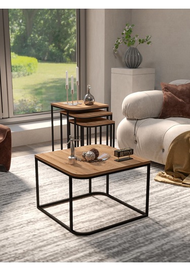 Orta Sehpa Ve Zigon Sehpa Damla Atlantik Çam Atlantik Çam