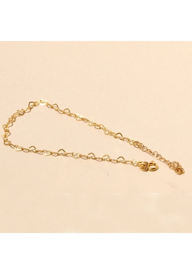 Zincir Kalp Bileklik 717011 Gold