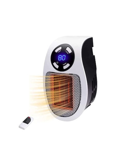 Symbee Taşınabilir Mini Isıtıcı - 500w Hızlı Isınma, 12 Saat Zamanlayıcı, Uzaktan Kumandalı