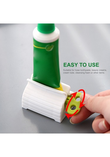Kosona Kırmızı Dikey Manuel Diş Macunu Sıkıcı, 3 Adet, Abs Malzeme, Kaymaz Altı, Krem Ve Macunlar İçin Uygun Kırmızı