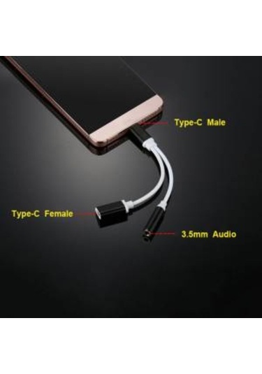 Mate 10 Pro 2In1 Şarj + Kulaklık Dönüştürücü 3.5 Mm Jack Adaptör