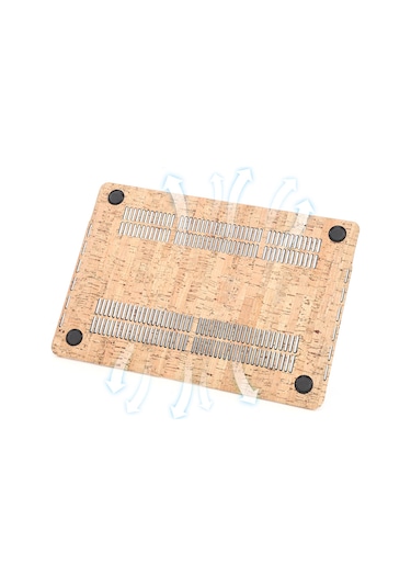 McStorey Apple Uyumlu MacBook Air ile Kılıf M1 HardCase A1932 A2179 A2337 Wood02