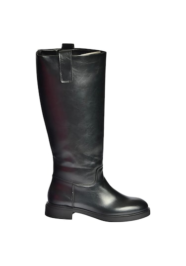 Fox Shoes V973540209 Siyah Alçak Topuklu Klasik Binici Çizme Siyah