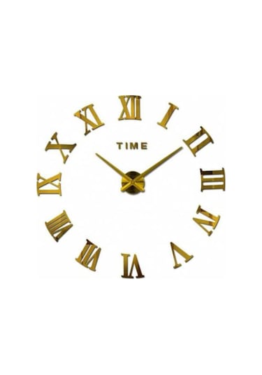 Dekoratif 3D Duvar Saati Roma Rakamlı Model (446720408)