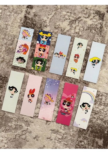 Powerpuff Girls Tasarım 10 Adet Kitap Ayraç Seti Pytkayrac137