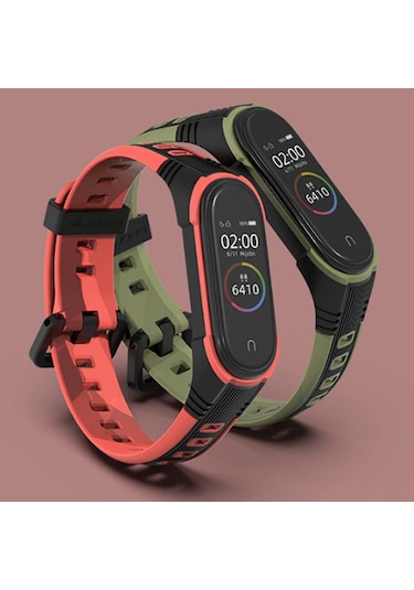 Mijobs Xiaomi Mi Band 5-4 Çift Renk Kayış Kordon (258825908)