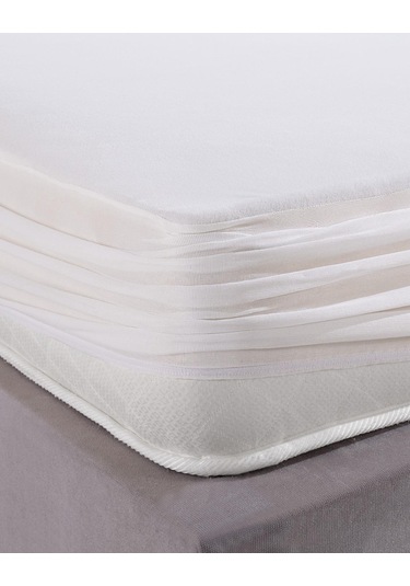 Çettex Micro Fitted Full Kenar Sıvı Geçirmez Yatak Koruyucu Alez Beyaz