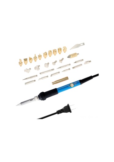 Geeroyoo 28 Parça Isıtıcı Uçlu Sıcaklık Ayarlanabilir 200-450 C Elektrik Tamiri Dıy Soldering Iron Seti 110v小美规 + Devir Bağlantısı