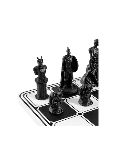 Sönmeyen Ateş Olimpos Paslanmaz Çelik Satranç Takımı Gri