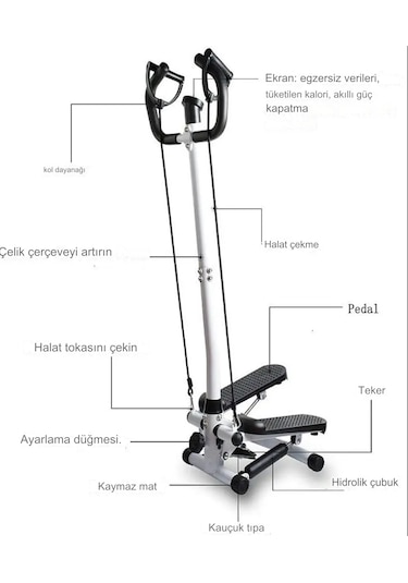 Pb-35 Dikey Model Stepper Fitness Stepper Egzersiz Aleti Tota