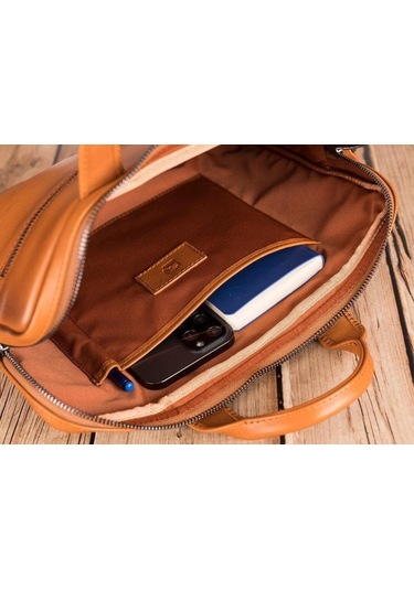 Soriel Leather Business Briefcase / Laptop Case 16" Çok Renkli