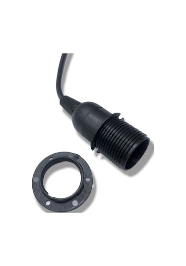 Tek-iş Kablolu Duy E14 Sarkıt E 14 Siyah A3102 02 E 14 Duy