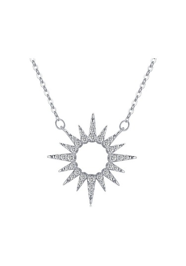 Tancise S925 Ayar Gümüş Işık Lüks Delikli Ay Kolye Kolye Kadın Moda Çok Yönlü Kolye