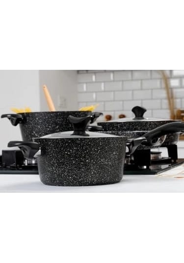 Taç 3455 Master Cook 7 Parça Granit Tencere Seti