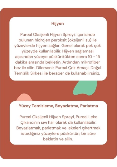 Pureal Oksijenli Hijyen Spreyi 950 Ml Tekli