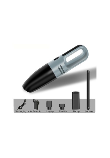 Sones Kablosuz  Elde Taşınabilir Küçük Elektrikli Araba Süpürgesi Gri - Siyah