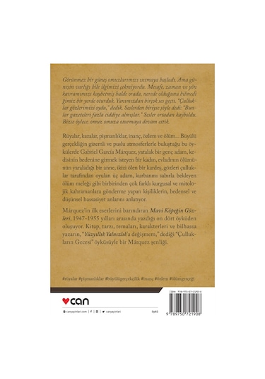 Mavi Köpeğin Gözleri - Gabriel García Márquez - Can Yayınları
