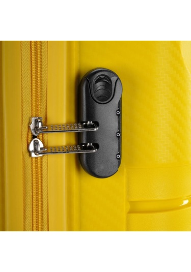 Wexta Wx-pp13 Carbon Sarı Kabin Boy Polipropılen Valiz Sari