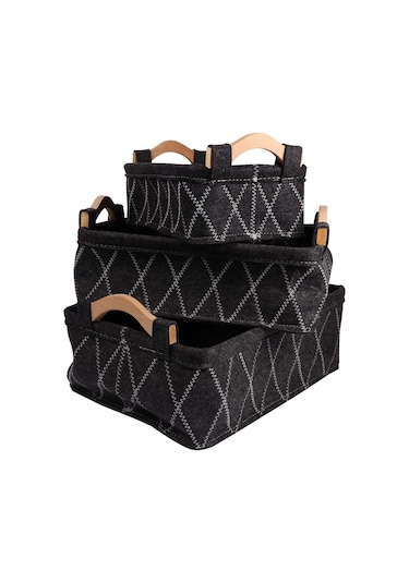 1 Set 3 Pcs Kozmetik Depolama Sepeti Raf Organizatörü B Makyaj Organizatör Sepetleri 2