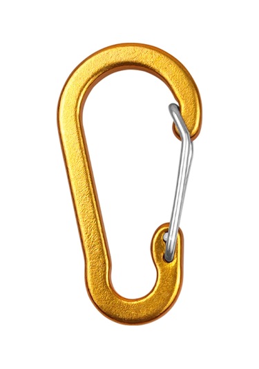 Kangvka Altın Renkli Alüminyum Alliage Dağcı Kilit, 50x26mm S-tipi Yaylı Kanca, 5 Adet Paket, 5.4g Ağırlık