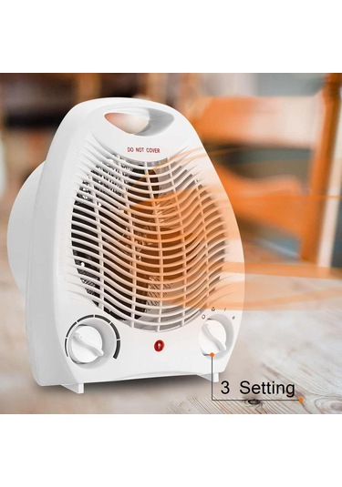 Symbee Beyaz Avrupa Standartlı Ptc Fırıncı Isıtıcı - 2000w, Ateş/üşüm Koruması, 4 Fonksiyonlu Anahtar, Ev/ofis Kullanıma Uygun Yd180