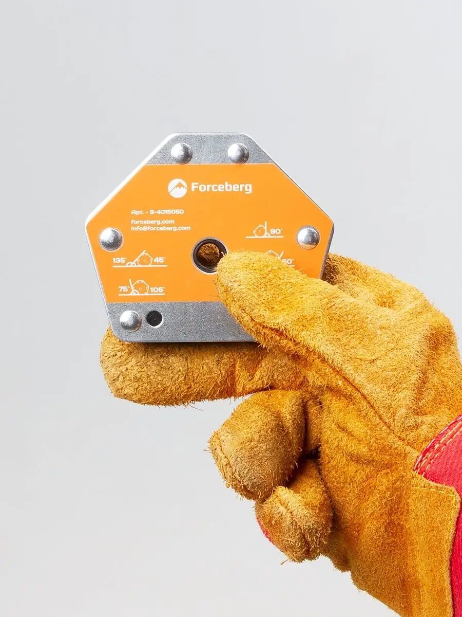 Forceberg Kaynak İçin Güçlendirilmiş Manyetik Köşe, 25kg'a Kadar 39447320 Gri